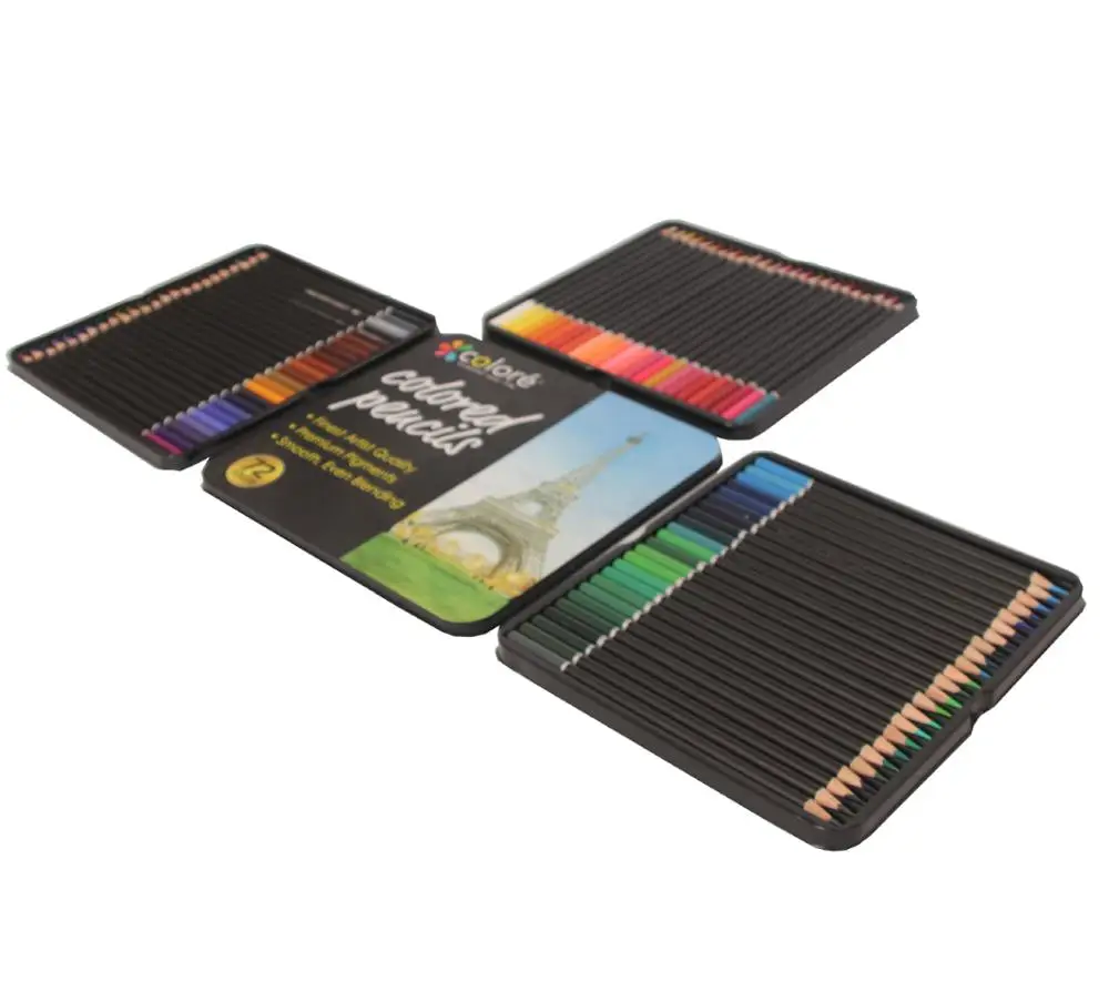 Набор масляных цветных карандашей 72 шт. эскиз мягкий сердечник HB для взрослых