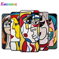 picasso abstract art for huawei mate 10 20 20x5g 30 40 40rs nova5i pro lite plus black soft phone case