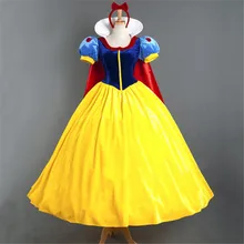 Adult Cosplay Dress Snow White Girl Princess Dress Women Adult Cartoon Princess Snow White Halloween Party Costume