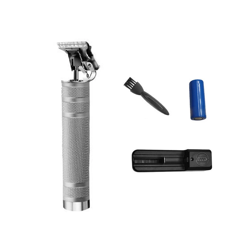 

Kemei KM-1974B Hair Trimmer Rechargeable Hair Clipper Barbershop Cordless 0mm T-Blade Baldheaded Outliner for Men Silver