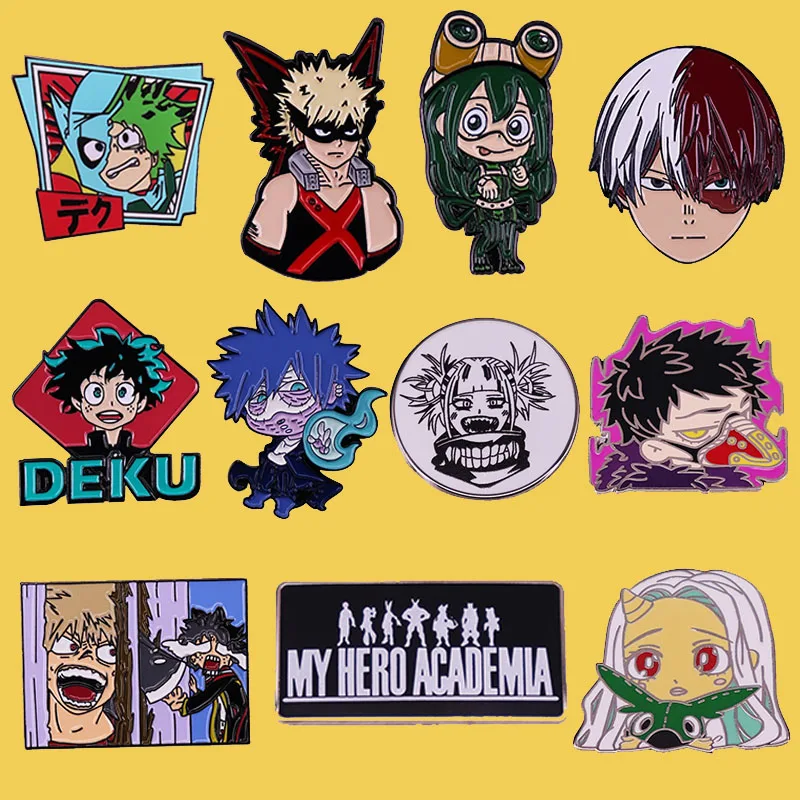 

NEW Anime Brooch Pin My Hero Academia Boku No Heroes Eri Deku Asui Tsuyu Katsuki Shoto Todoroki Dabi Himiko Toga BNHA MHA Pins