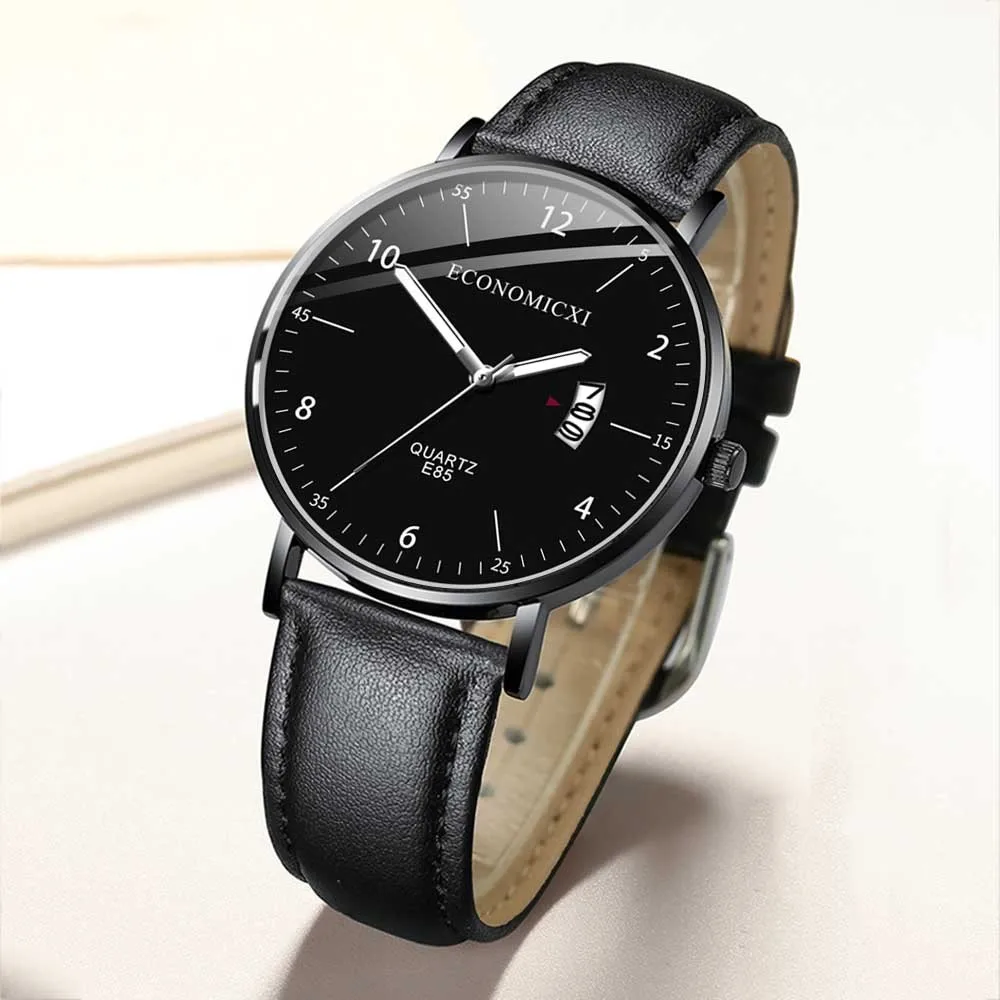 

Men's Watches Single Calendar Casual Belt Watch Business Sports Men's Quartz Watch Free Shipping Gifts For Women