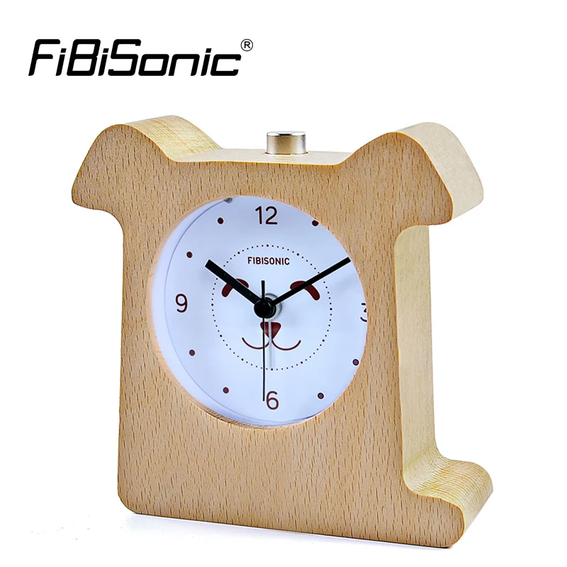 Современный будильник для собаки с подсветкой деревянный Настольный светильник