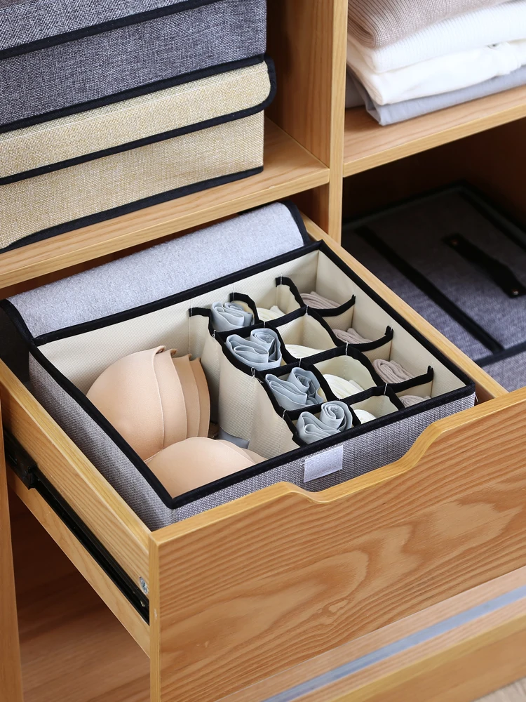 Органайзер для нижнего белья с выдвижными ящиками большая тканевая корзина