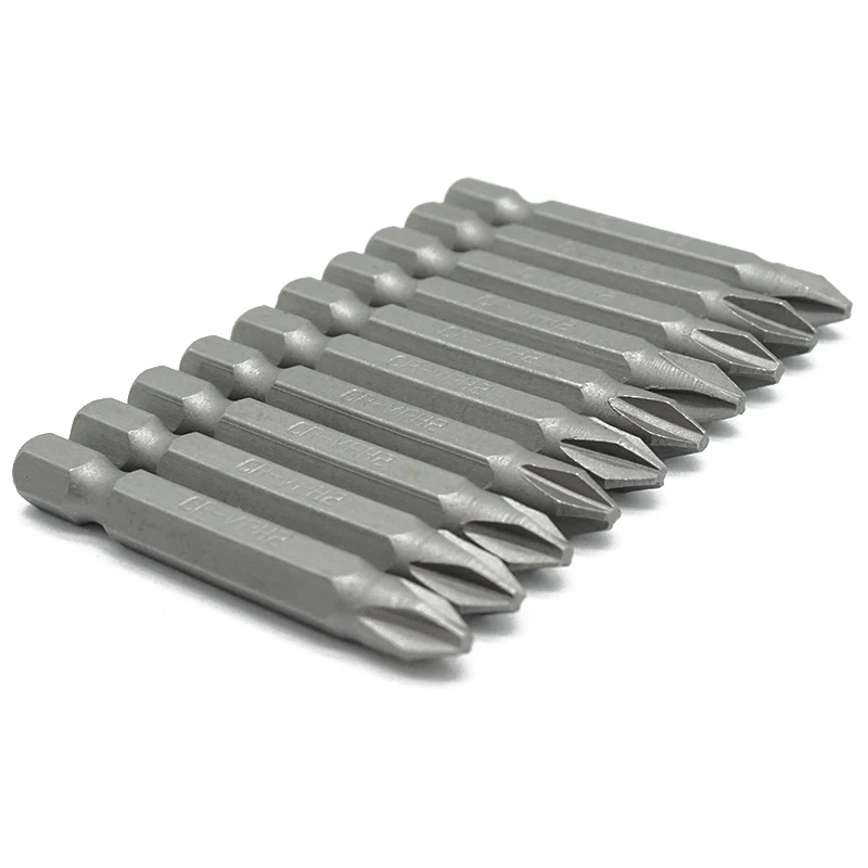 10PCS 50mm 1/4 Inch Shank PH0 PH1 PH2 PH3 PZ0 PZ1 PZ2 PZ3 Screwdriver Bit Set Cross Phillips Pozi Screw Driver Bits Hand Tool |