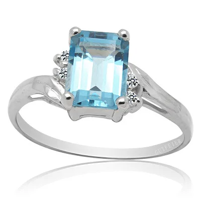 

100% Natural Light Topaz Silver Ring for Woman 4mm*6mm 0.5ct Topaz Ring 925 Silver Topaz Jewelry