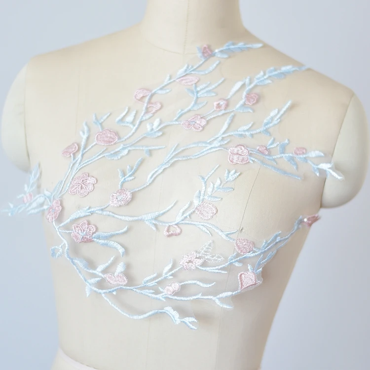 1 шт. кружевная нашивка с цветами для свадебного платья | Дом и сад