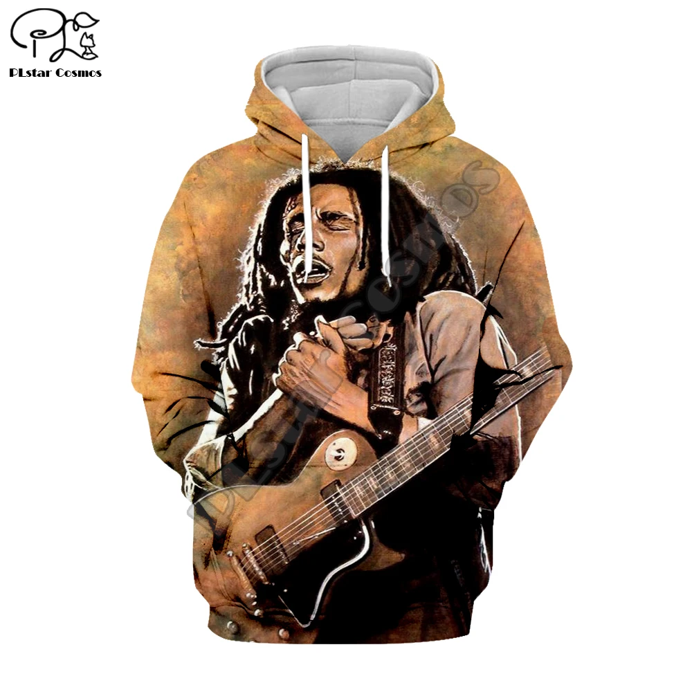 Спортивный костюм PLstar Cosmos Reggae Bob Marley толстовка с 3D принтом/Свитшот/куртка/мужской