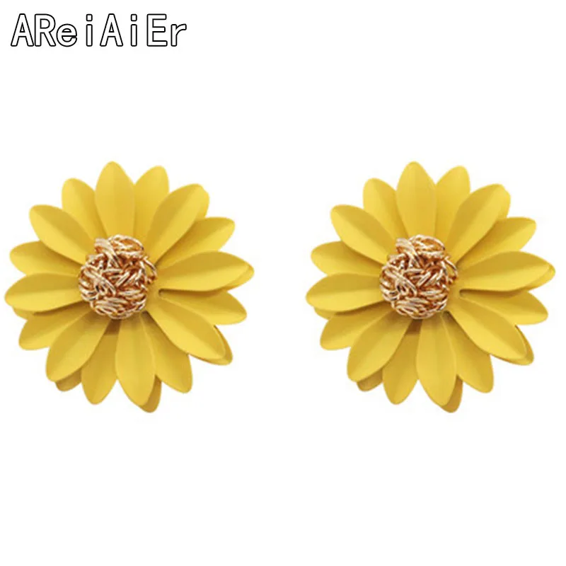 Серьги-Маргаритки Новые простые цветы Европа и США популярные бутиковые подарки