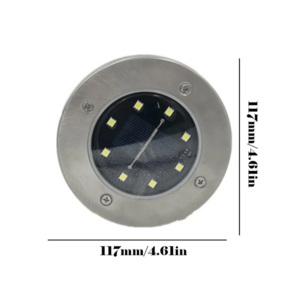 Солнечный подземный свет 4 Вт из нержавеющей стали на открытом воздухе наземная