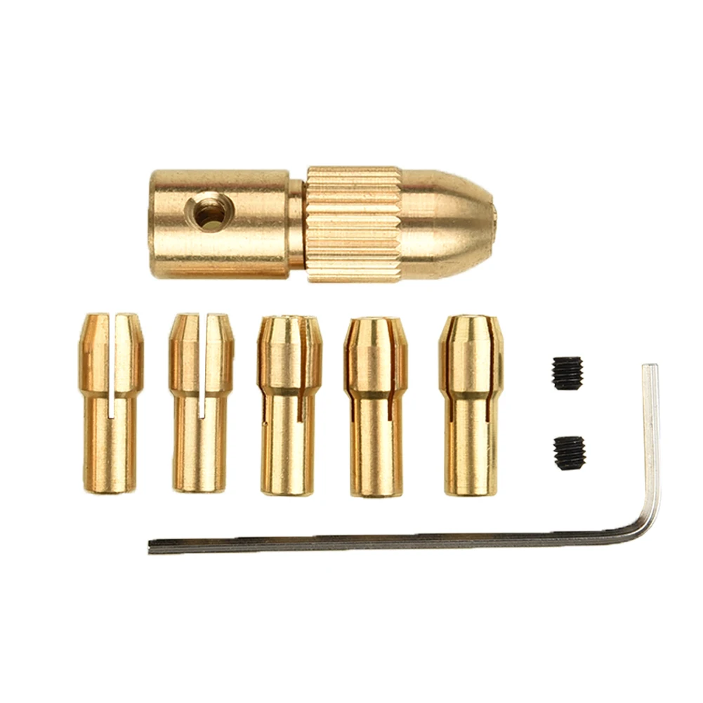 

8Pcs 0.5-3mm Mini Drill Chucks Adapter Collets Quick Chuck For Mini Tools Copper Drill Folder Copper Cap Axis Drill Collet Tools