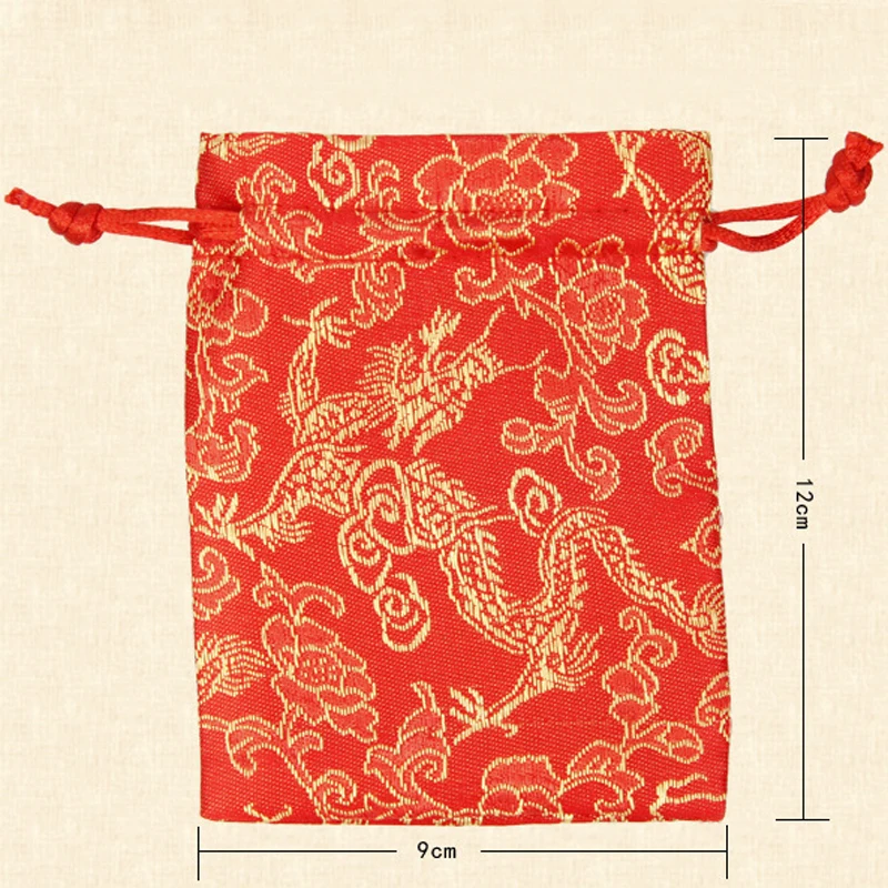 Бархатные сумки с драконами для украшений мешочки на шнурке упаковки подарков