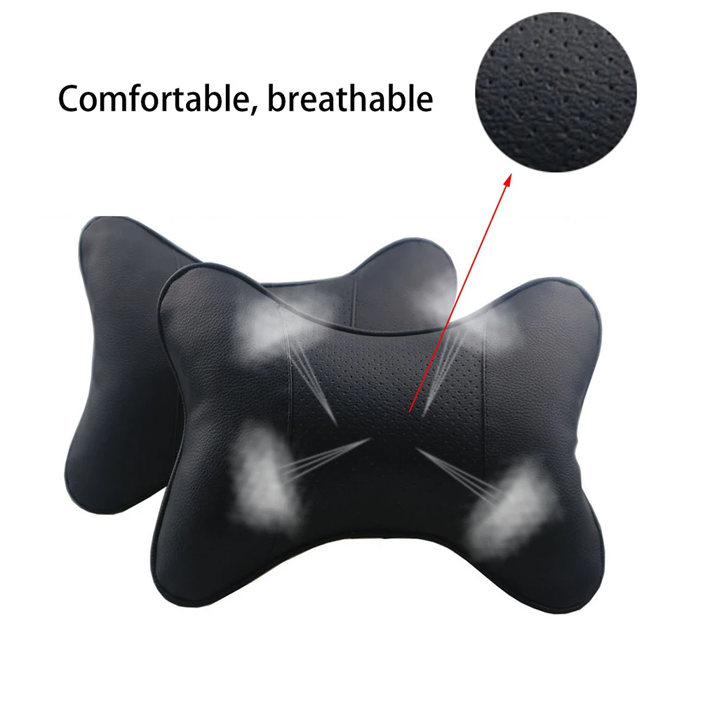 1 шт. универсальные автомобильные подушки для шеи кожаная дышащая сетка
