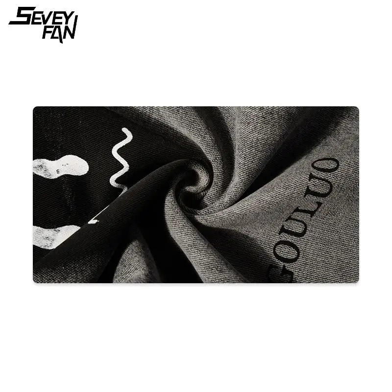 

Men Hip Hop Jeans Pants Fashion Streetwear Harajuku Jeans Pattern Printed Loose Casual Jean Trousers for Men 2021