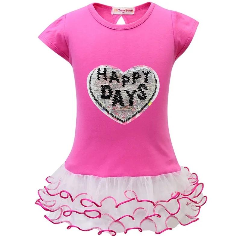 

Lol Surprise Doll New Sequined Girls Short Skirt Round Neck Short-sleeved One-piece Mesh Skirt Summer Dress Girls Clothes