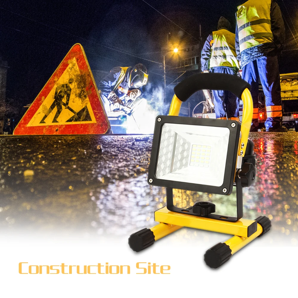 Портативный перезаряжаемый светодиодный прожектор 30 Вт супер яркий мини уличный водонепроницаемый