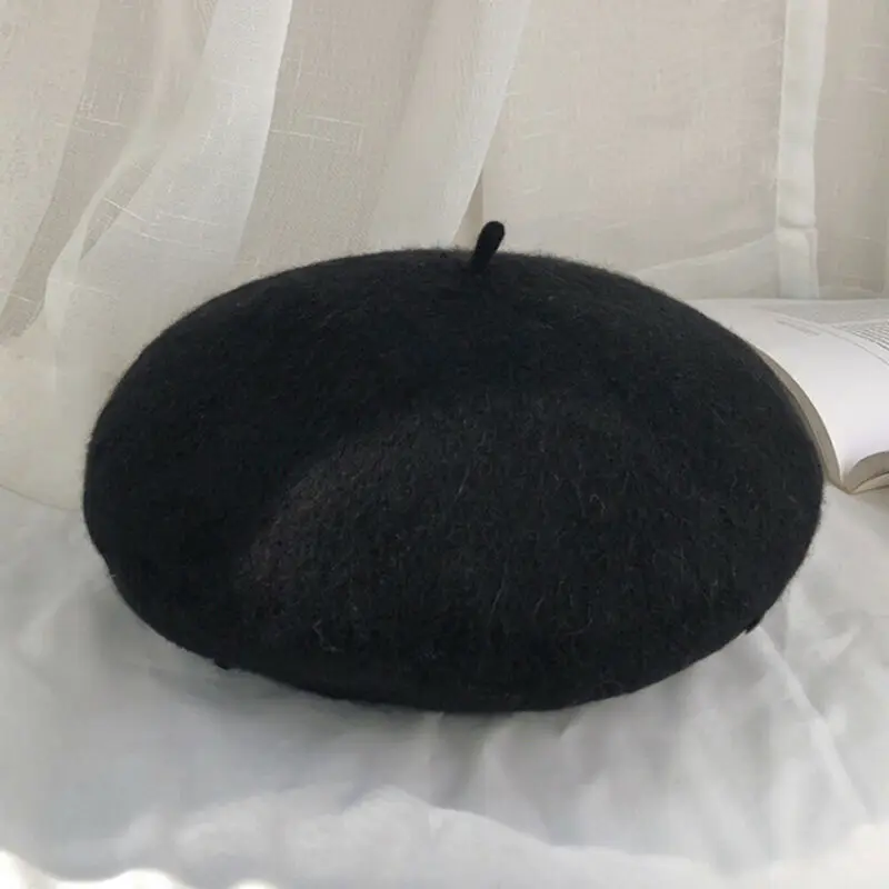 Брендовая новинка Милая женская шапка берет зимние теплые шапки во французском