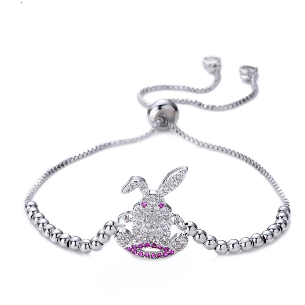 Новые женские браслеты с радужным животным единорогом и бабочкой кроликом