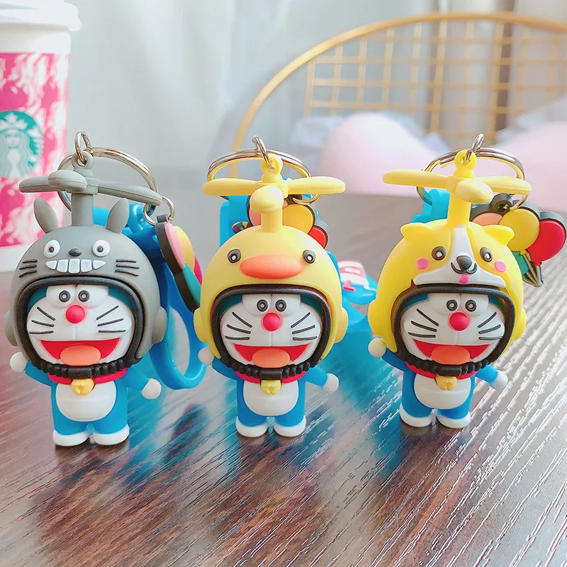 Новые брелки с мультипликационным дораэмоном милые для ключей в виде кота из