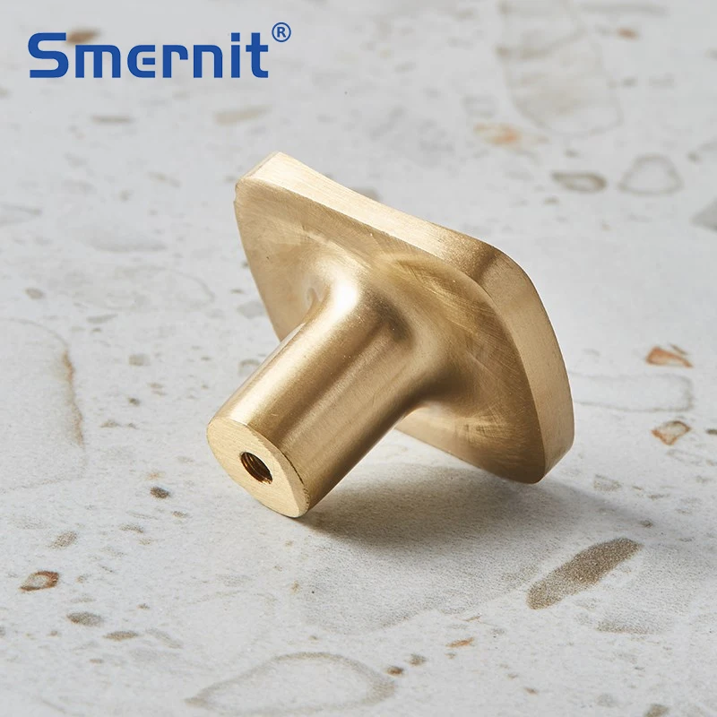 Латунные дверные ручки простые золотые для мебели кухонного шкафа ящика