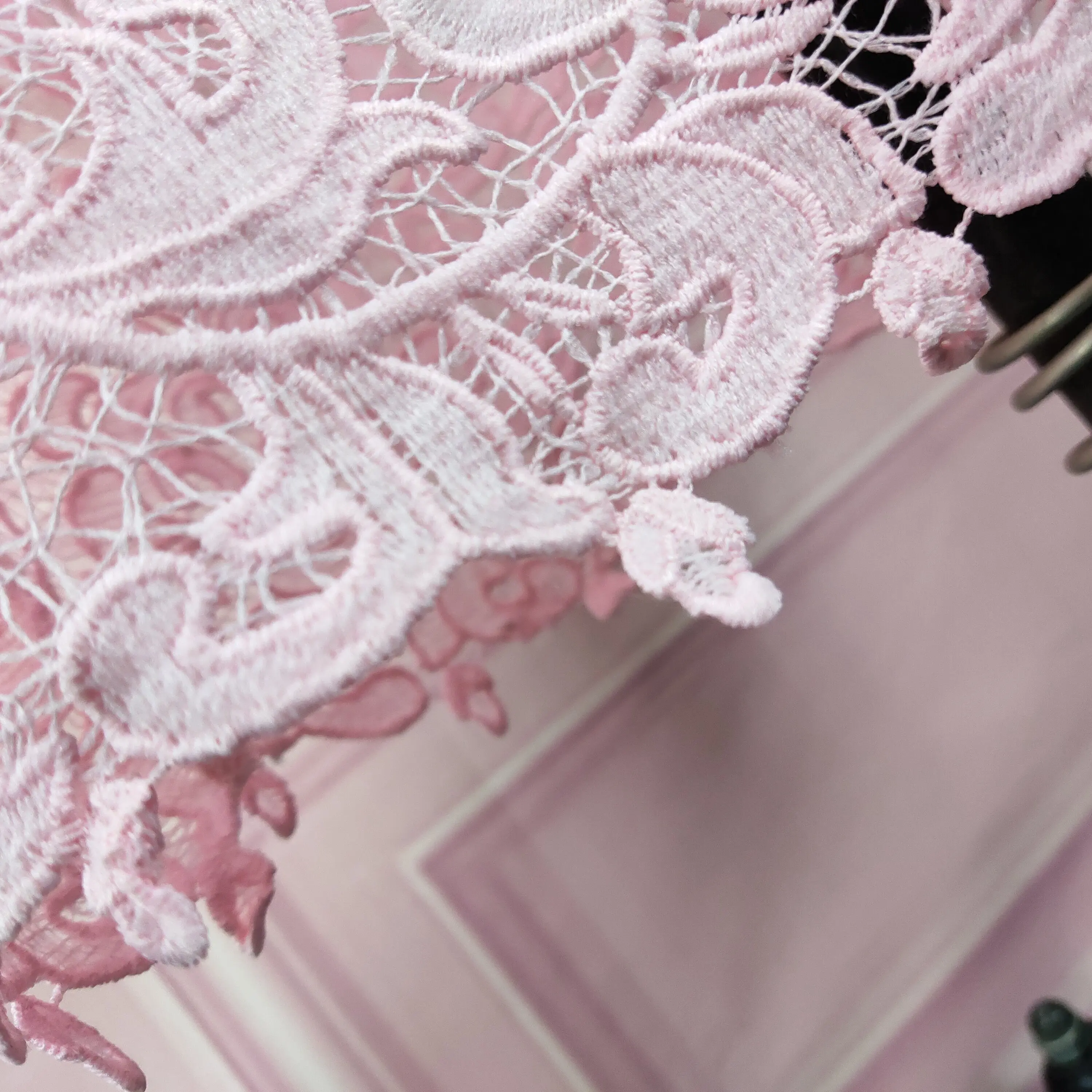 Ladies Pink Lace Dress Long Lantern Sleeves Bodycon Patchwork Tulle Date Dinner Elegant Robes Modest African Dresses for Women