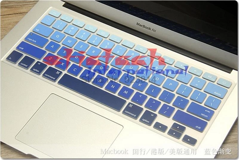 500 шт. чехол для клавиатуры MacBook Air 11 13 дюймов Pro 15 Retina US градиентные наклейки с