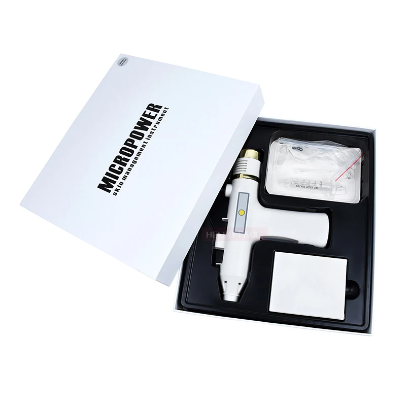 

2 in 1 Mesotherapy gun moisturizing hot and cold facial skin care device nano crystal syringe photon needle-free beauty gun