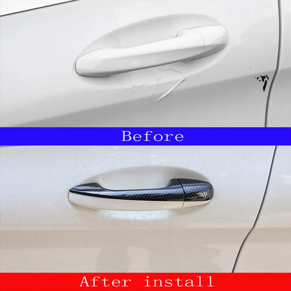 Хромированная накладка на дверную ручку из углеродного волокна для Mercedes Benz B Class