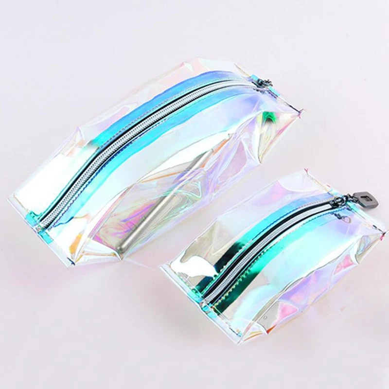 ETya Женская лазерная прозрачная косметичка дорожный складной органайзер сумки