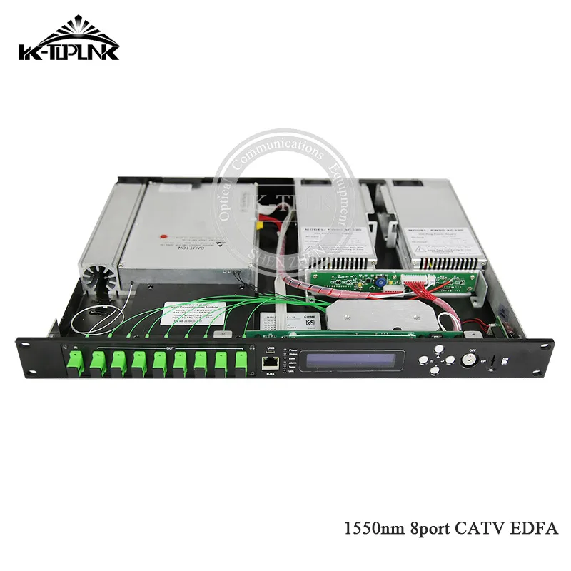 CATV EDFA Волоконно-оптический усилитель 1310/1490/1550 WDM нм 1U 8 портов * 17 дБм SC/APC SC/UPC