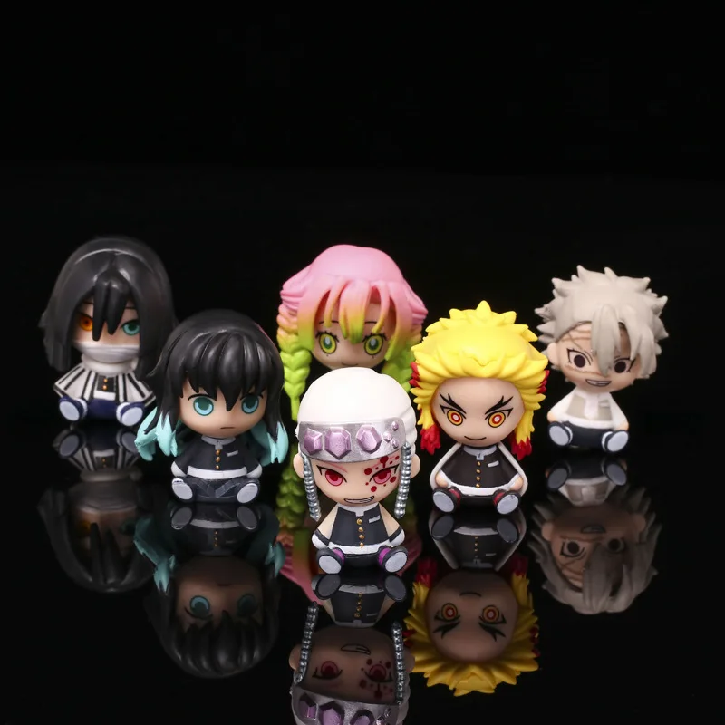 

Demon Slayer Rengoku Kyoujurou Shinazugawa Sanemi Hashibira Inosuke Iguro Obanai Kanroji Mitsuri Action Figure Model Toys