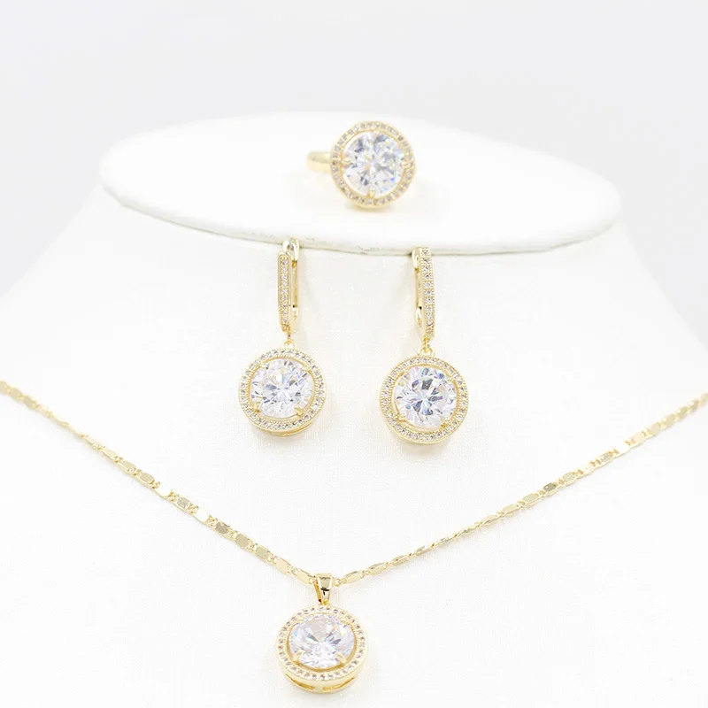 Комплект из колье и серёг золота 585 пробы | Украшения аксессуары