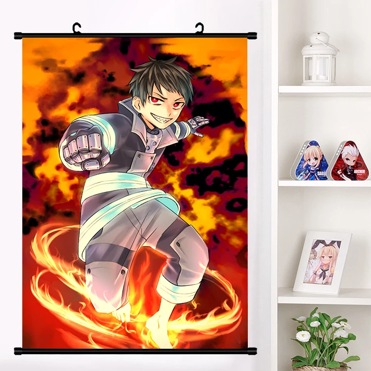 N Аниме Enn No Shouboutai Fire Force Arthur Boyle Iri Настенная роспись настенный плакат Otaku коллекция домашнего декора - Цвет: N