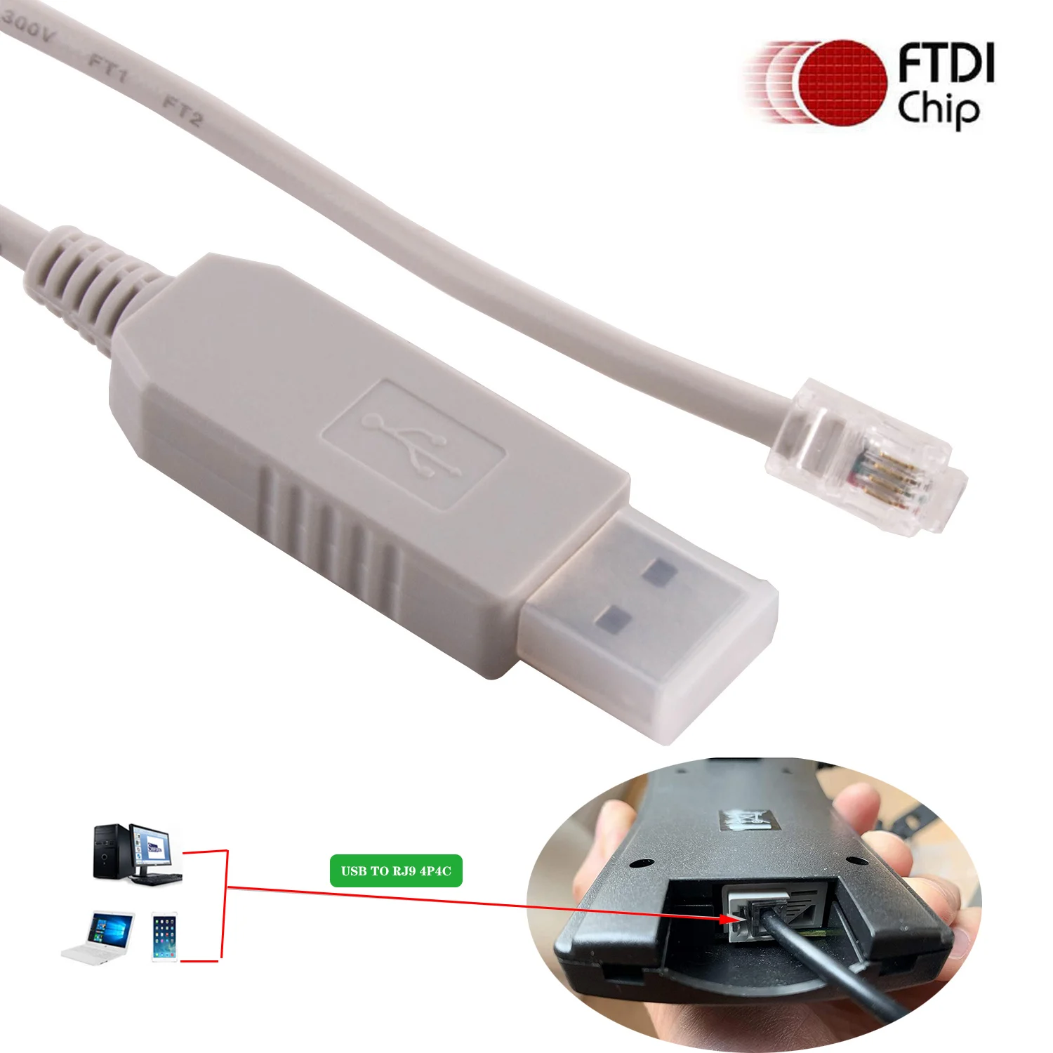 Кабель FTDI USB для консоли с последовательным ручным управлением RJ9 RS232 телескопа