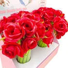 1 шт. Милая Роза силиконовая гелевая ручка креативная Новинка ткань искусственная Роза цветок черные чернила нейтральная ручка канцелярские принадлежности