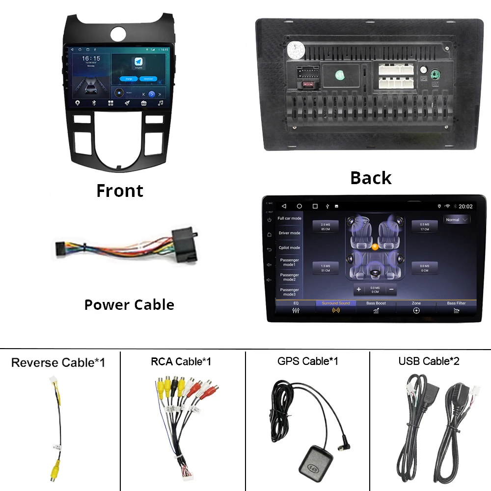 

2DIN Android10.0 Car Radio For KIA Forte Cerato 2008-2012 GPS Navigation Stereo Receiver DSP Car Receiver Auto Radio NO 2DIN DVD