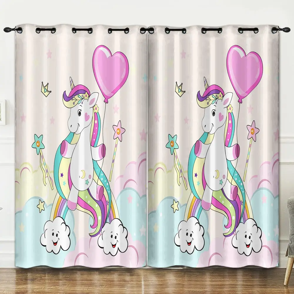 Милые перфорированные занавески для спальни гостиной фона украшения розовые