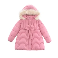 winter long parkas warm down jacket children coat hooded solid jacket for girls children outwear childrens clothing 5 10 years