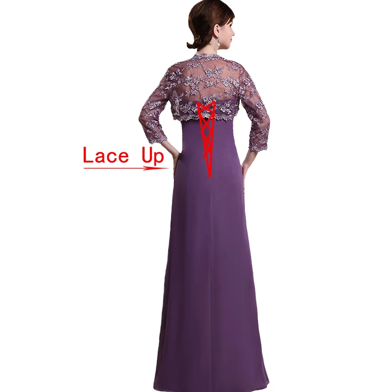 2021 Двойка для матери невесты платья с жакетка кружевная Детская куртка 3/4