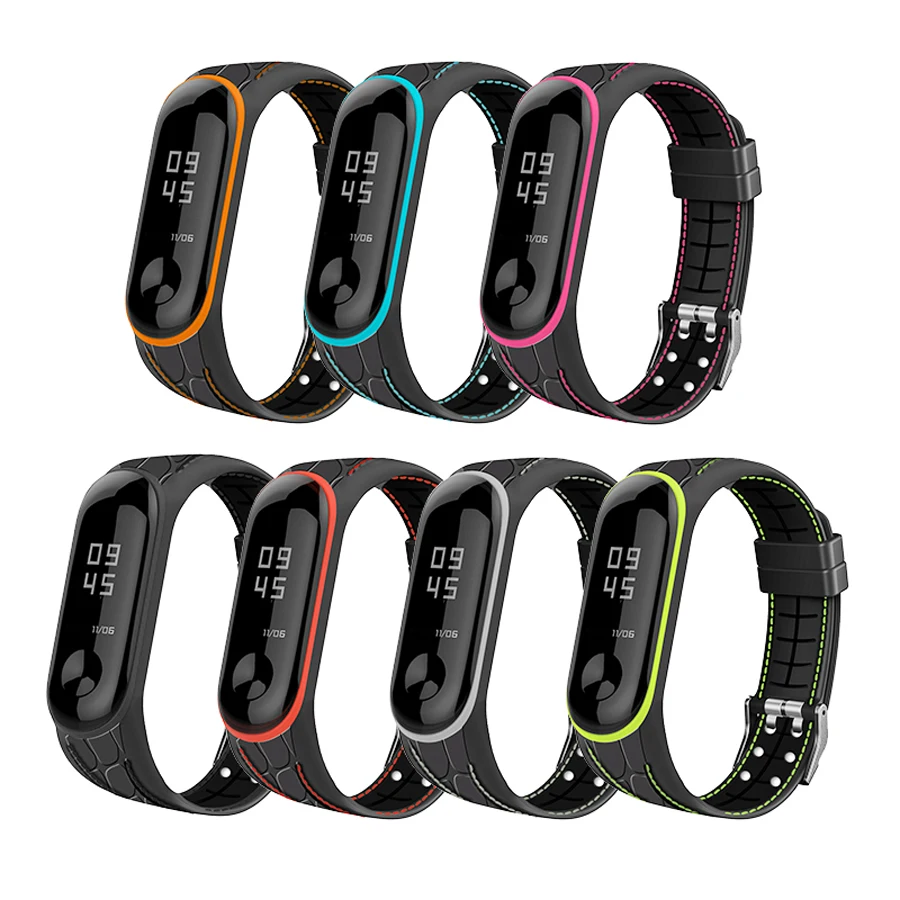 Ремешок для Xiaomi Mi Band 4 3 сменный дышащий браслет с двойной линией|Смарт-аксессуары|