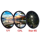 Фильтр для объектива KnightX UV CPL ND Star line 4 6 8 ND2-ND1000, регулируемый поляризатор для макросъемки dslr, для canon, nikon d5300, d3300