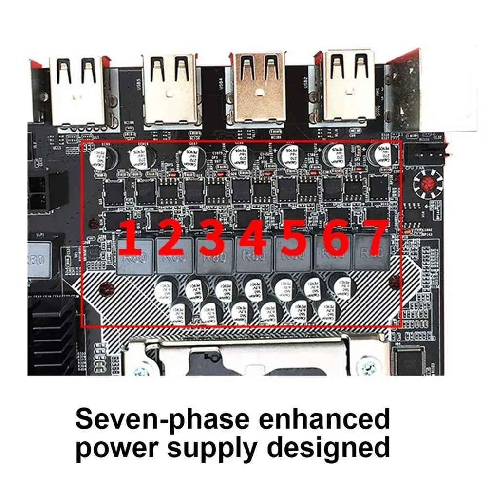 2021 new main board x58 pro large board ddr3 supports a card n card desktop computer main board gigabit network card free global shipping