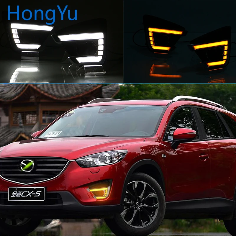Для Mazda CX-5 CX 5 CX5 2012 - 2016 с желтым указатели поворота Функция Водонепроницаемый