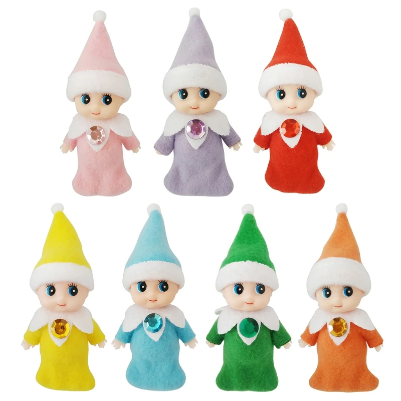 Мини Рождественская кукла эльфа миниатюрное украшение новорожденный подарок