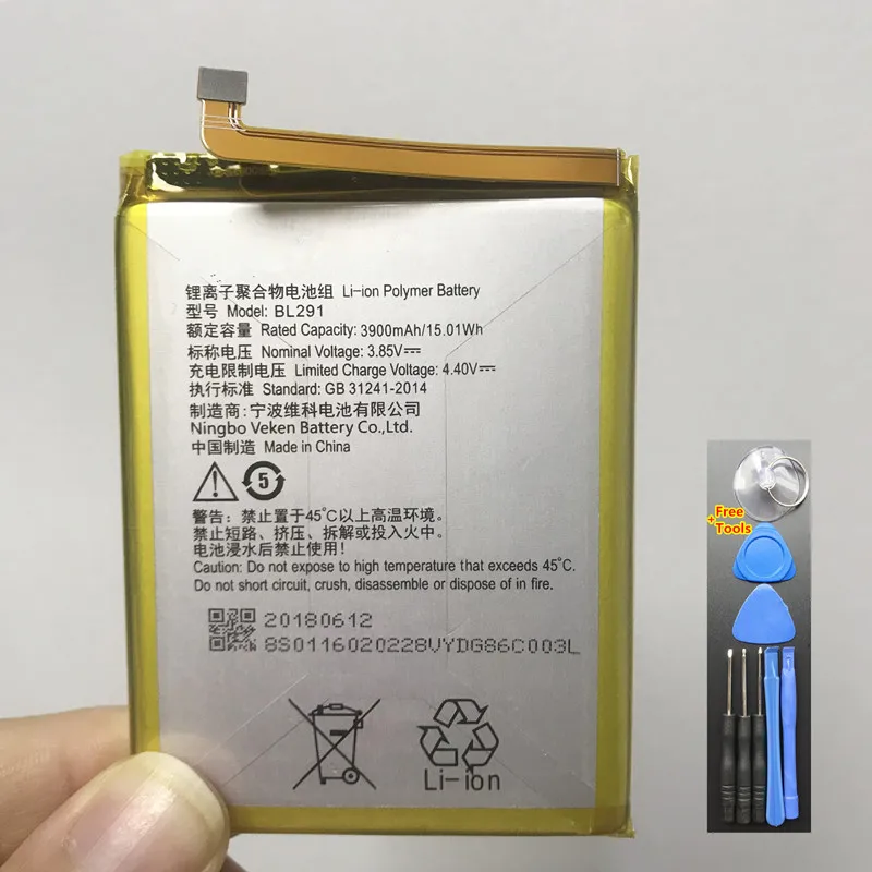 

New Original 3.85V 4000mAh 15.4Wh BL291 Replacement Battery For Lenovo A5 L18011 Batteries