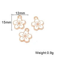 plum blossom flower charm pendants gold jewelry making finding diy bracelet necklace earring accessories handmade tools 20pcs