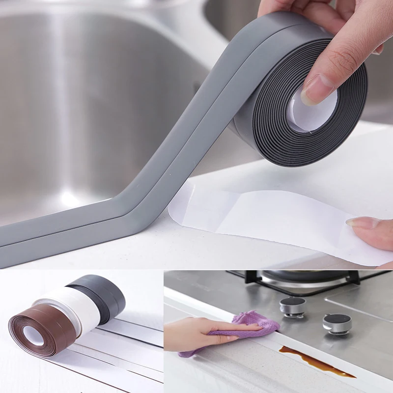 

Bathroom Kitchen Shower water proof mould Sink Bath Sealing Strip Tape Caulk Strip Self Adhesive Waterproof Wall Sticker Tape