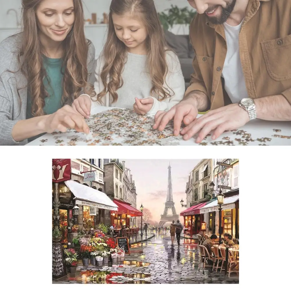 

1000Pcs Jigsaw Puzzles Beautiful Landscape Puzzle Jigsaw Bedroom Decoration Stickers for Children Adults Educational Toys
