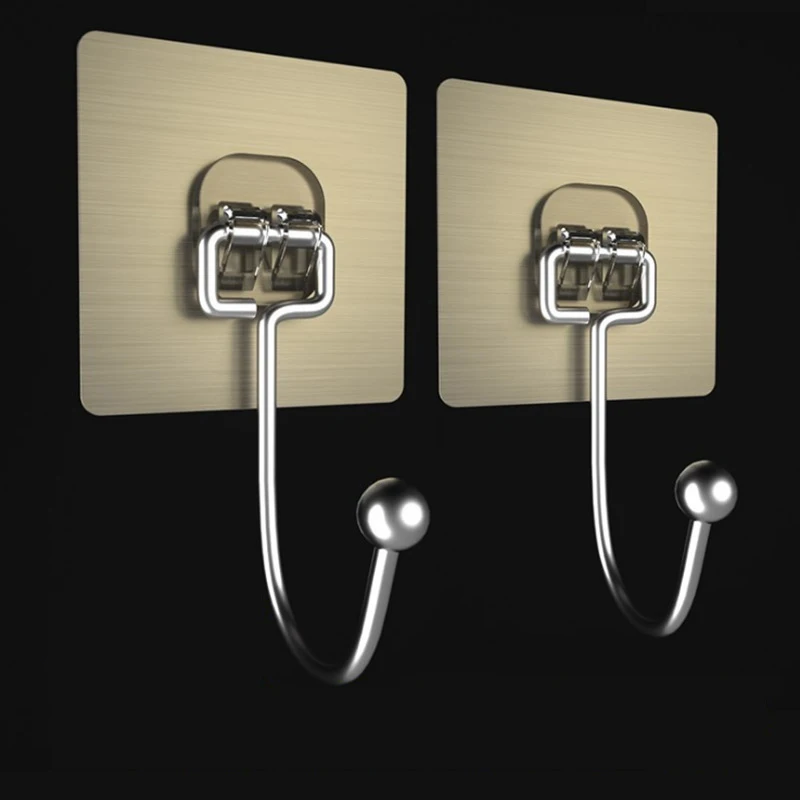 

10pcs Transparent Hooks Strong Self Adhesive Door Wall Hangers Hooks Cartoon Pattern Suction Heavy Load Rack