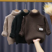 boys pullover autumn winter cashmere thickened warm childrens knitted long sleeve sweater korean casual kids clothes 3 11 years
